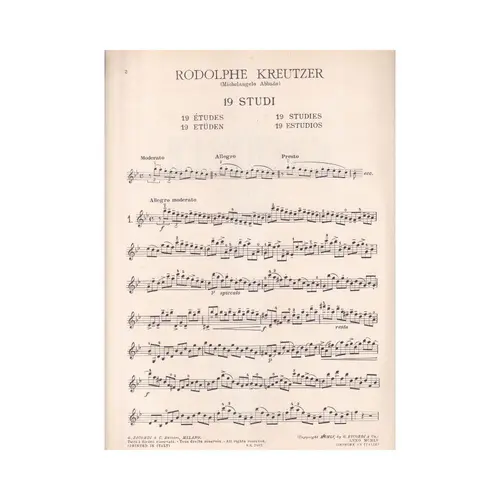 19 Studi (Abado) Per Violino