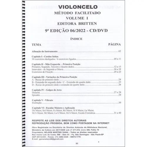 Método facilitado para Violoncelo - Volumes 1 e 2