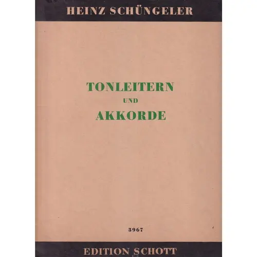 Tonleitern Und Akkorde  (Edição Antiga)