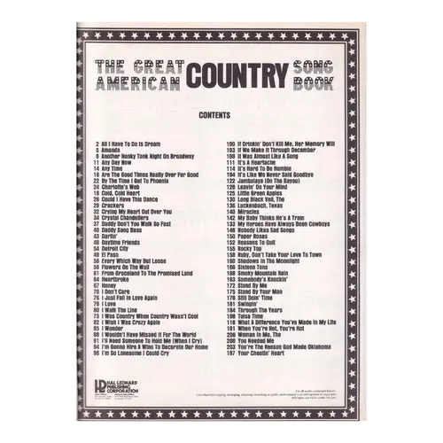 The Great American Country Song Book
