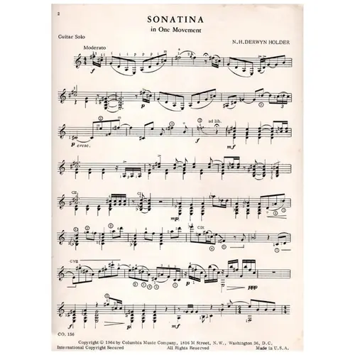 Sonatina In One Movement