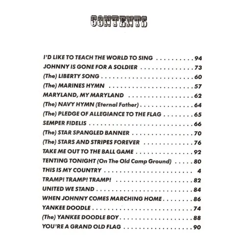 All-American Patriotic Songbook