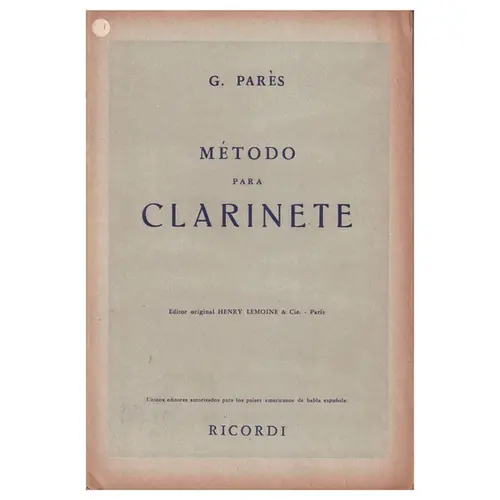 Método Para Clarinete - Exemplar Antigo