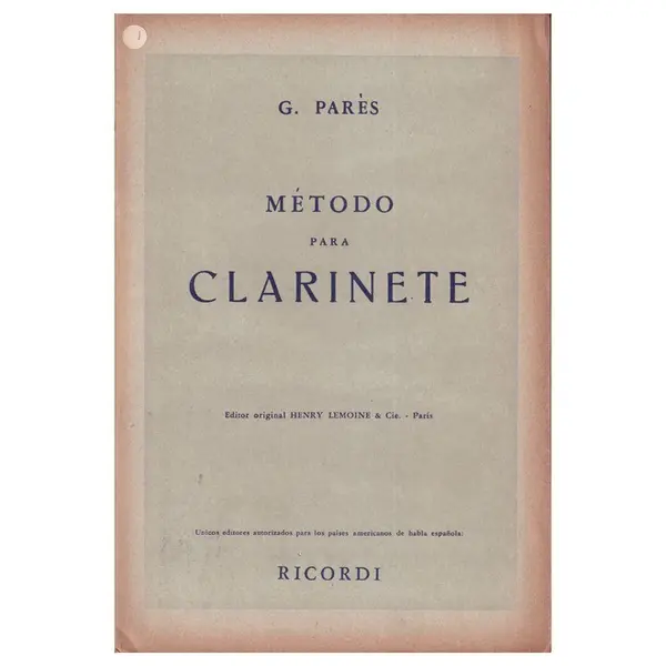 Método Para Clarinete - Exemplar Antigo