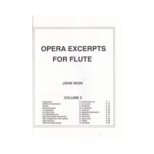 Opera Excerpts For Flute 5