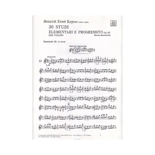 36 Studi Elementari E Progressivi -  Op. 20 Vol.2