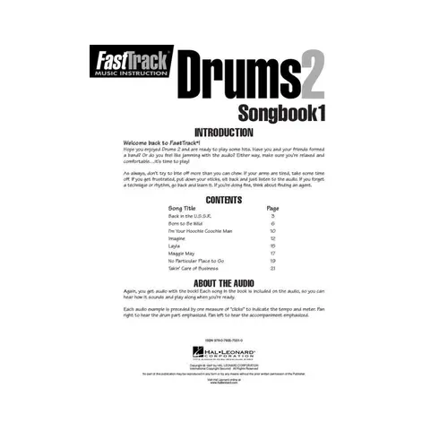 Fast Track - Drums 2 - Songbook