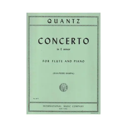 Concerto In E Minor For Flute And Piano