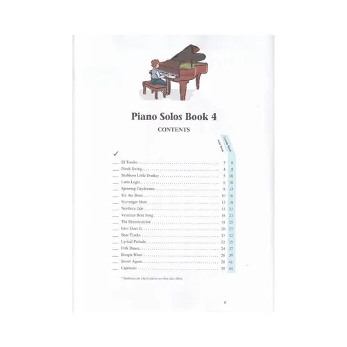 Piano Solos - Book 4 - Book Only