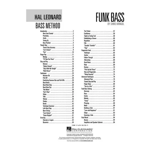 Funk Bass-Hal Leonard Bass Method