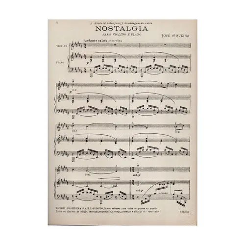 Nostalgia para Violino e Piano