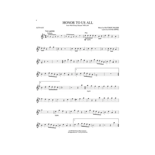 Disney Greats - Alto Sax