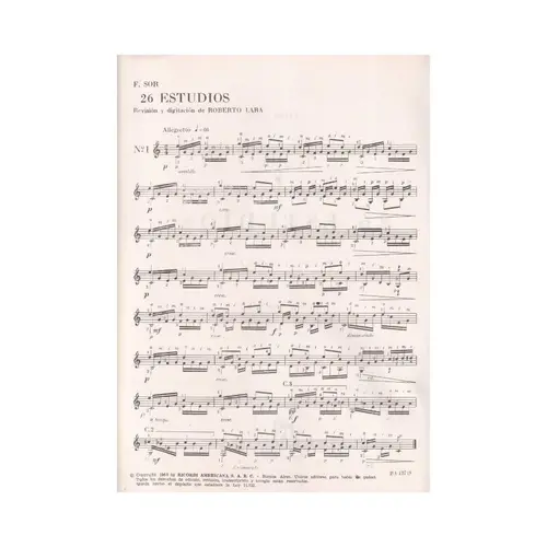 26 Estudios  para guitarra