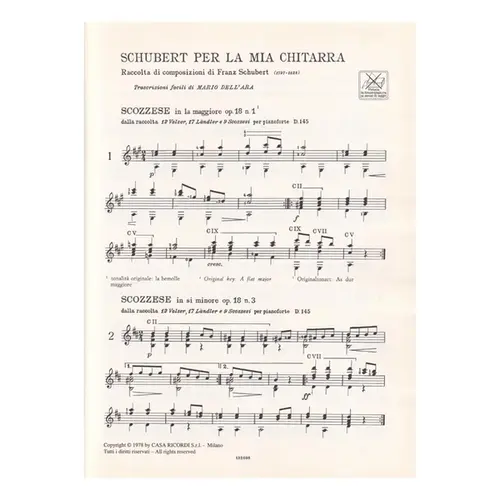 Schubert Per La Mia Chitarra