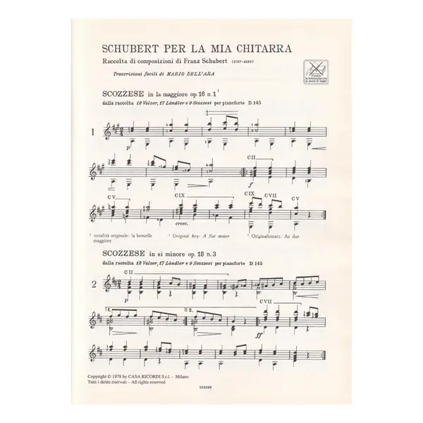 Schubert Per La Mia Chitarra