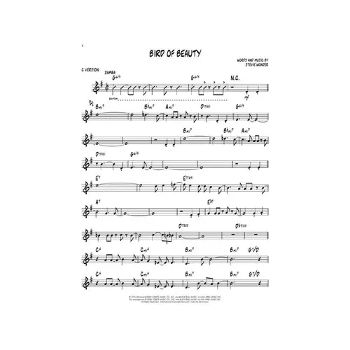 Stevie Wonder - Jazz Play Along Vol.52