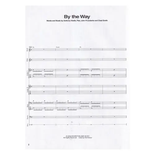 By The Way (Transcribed Scores)