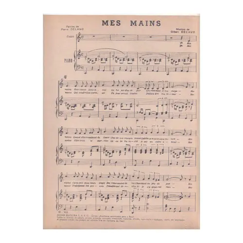 Mes Mains-Canção