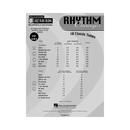 Rhythm Changes - Jazz Play Along Vol.53