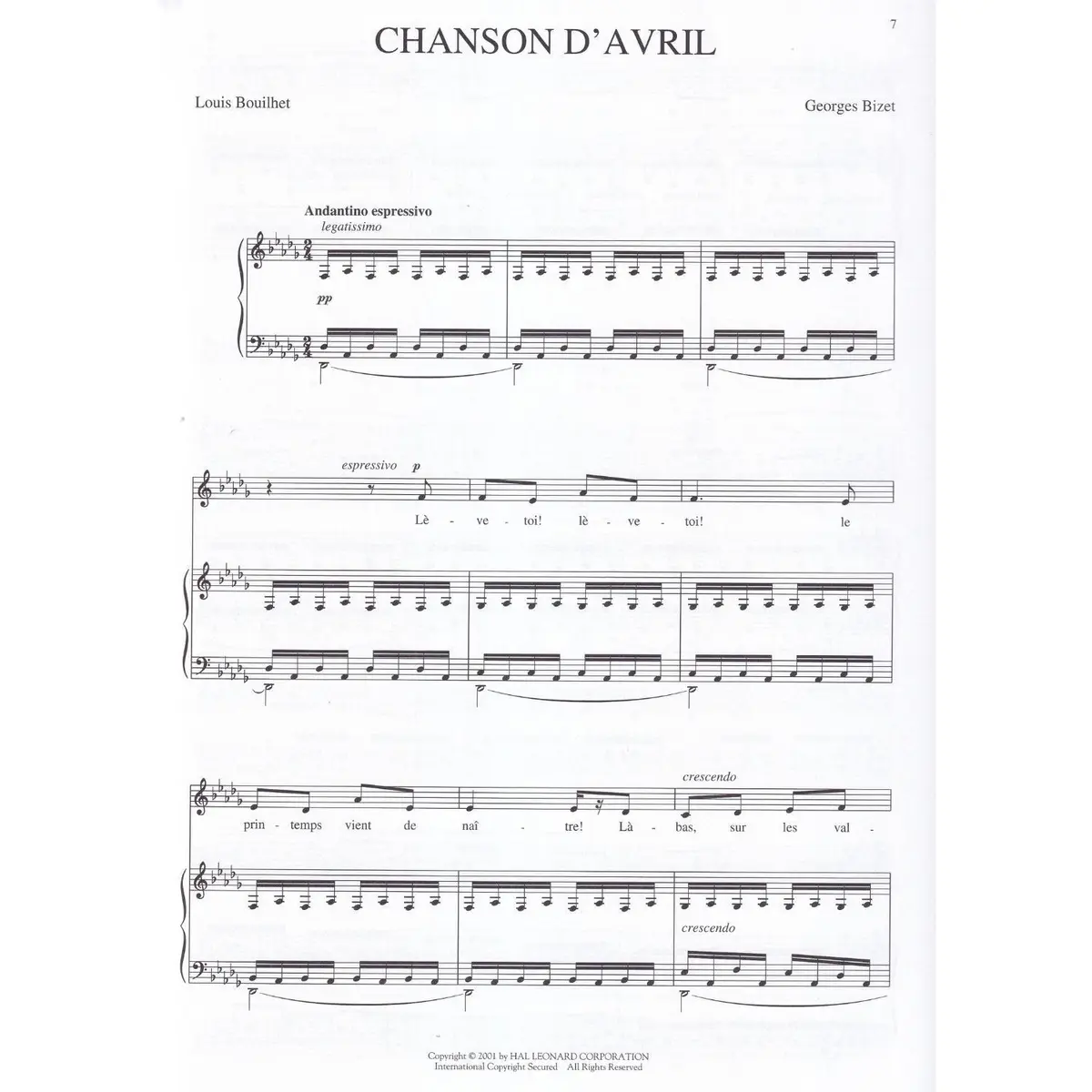 Favorite French Art Songs Vol.2  (Low Voice)