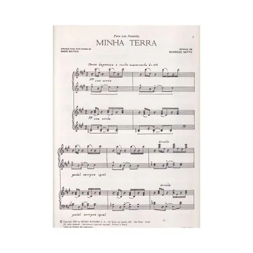 Minha Terra para 2 pianos