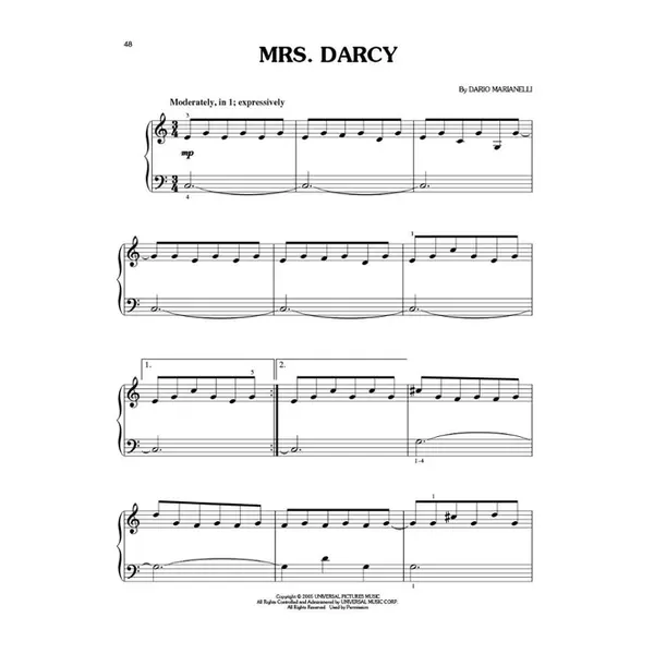 Pride & Prejudice - Easy Piano Solo