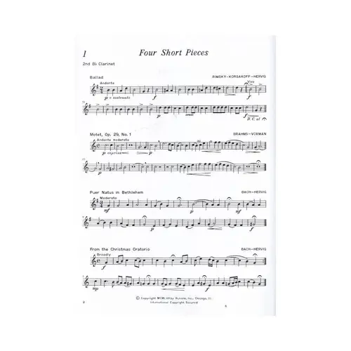 Clarinet Choir Repertoire - Second Bb Clarinet