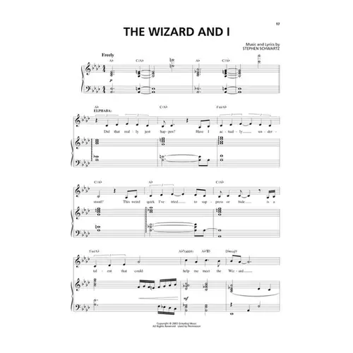 Wicked - A New Musical - Vocal Selections (Vocal Line With Piano Accompaniment)