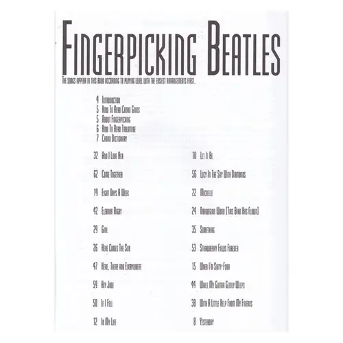 Fingerpicking Beatles - 20 Classic Songs For Solos Fingerstyle Guitar