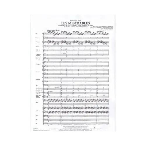 Selections From Les Misérables - Full Orchestra - Score & Parts