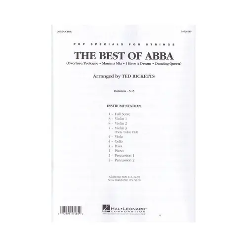 The Best Of Abba - String Orchestra -  Score & Parts