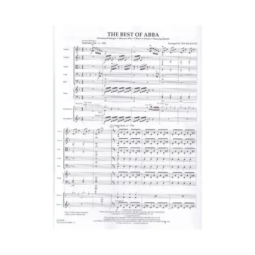 The Best Of Abba - String Orchestra -  Score & Parts
