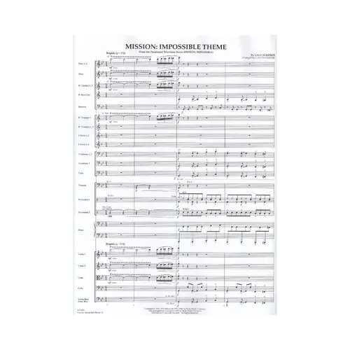 Mission - Impossible Theme-  Full Orchestra - Score & Parts