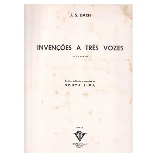 Invenções A Tres Vozes  (Revisão Sousa Lima)  (Edição Antiga)