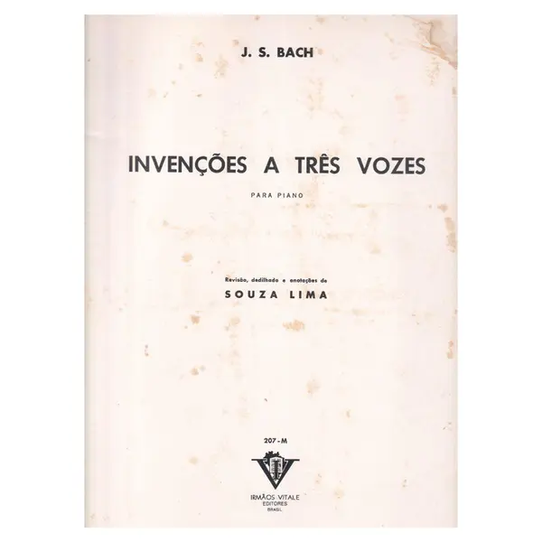 Invenções A Tres Vozes  (Revisão Sousa Lima)  (Edição Antiga)