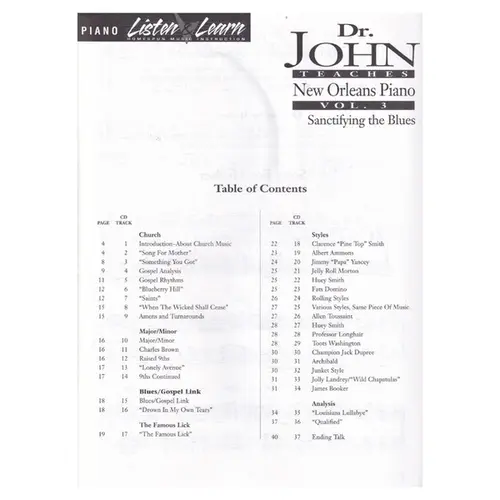 Dr.John Teaches New Orleans Piano Vol.3-Sanctifying The Blues