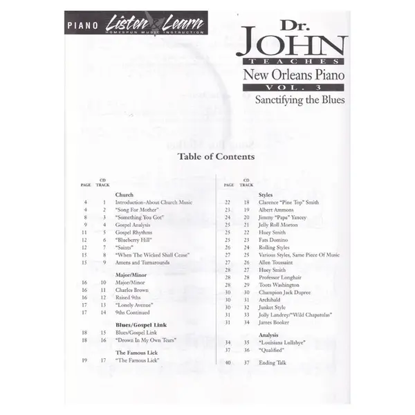 Dr.John Teaches New Orleans Piano Vol.3-Sanctifying The Blues