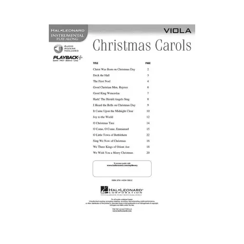 Christmas Carols  - Viola