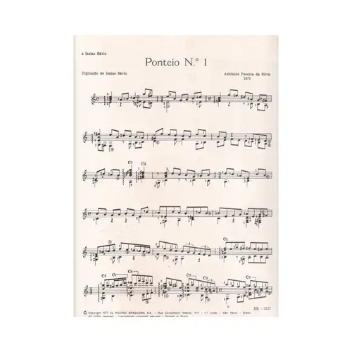 Ponteio N.1 Para Violão - Exemplar Antigo