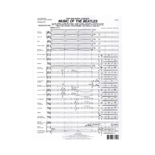 Pop And Rock Legends:Music Of The Beatles - Concert Band