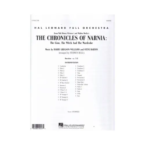 The Chronicles Of Narnia - Full Orchestra - Score+Parts