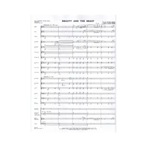 Beauty And The Beast For Concert Band