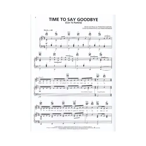 Time To Say Goodbye (Con Te Partirò)