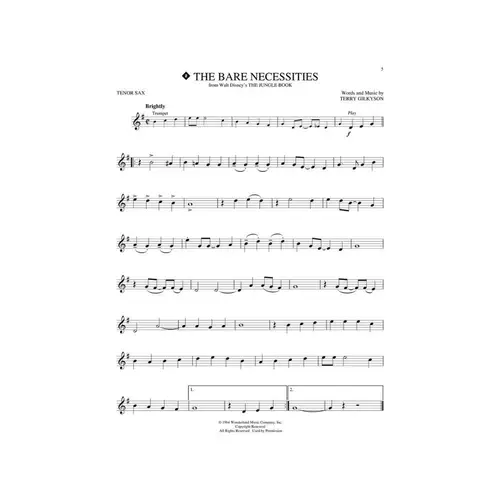 Disney Greats - Tenor Sax