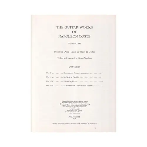 Collected Guitar Works (The ) - Vol.8  - Oboe