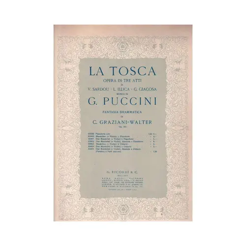 La Tosca  - Fantasia Dramatica (Mandolino)