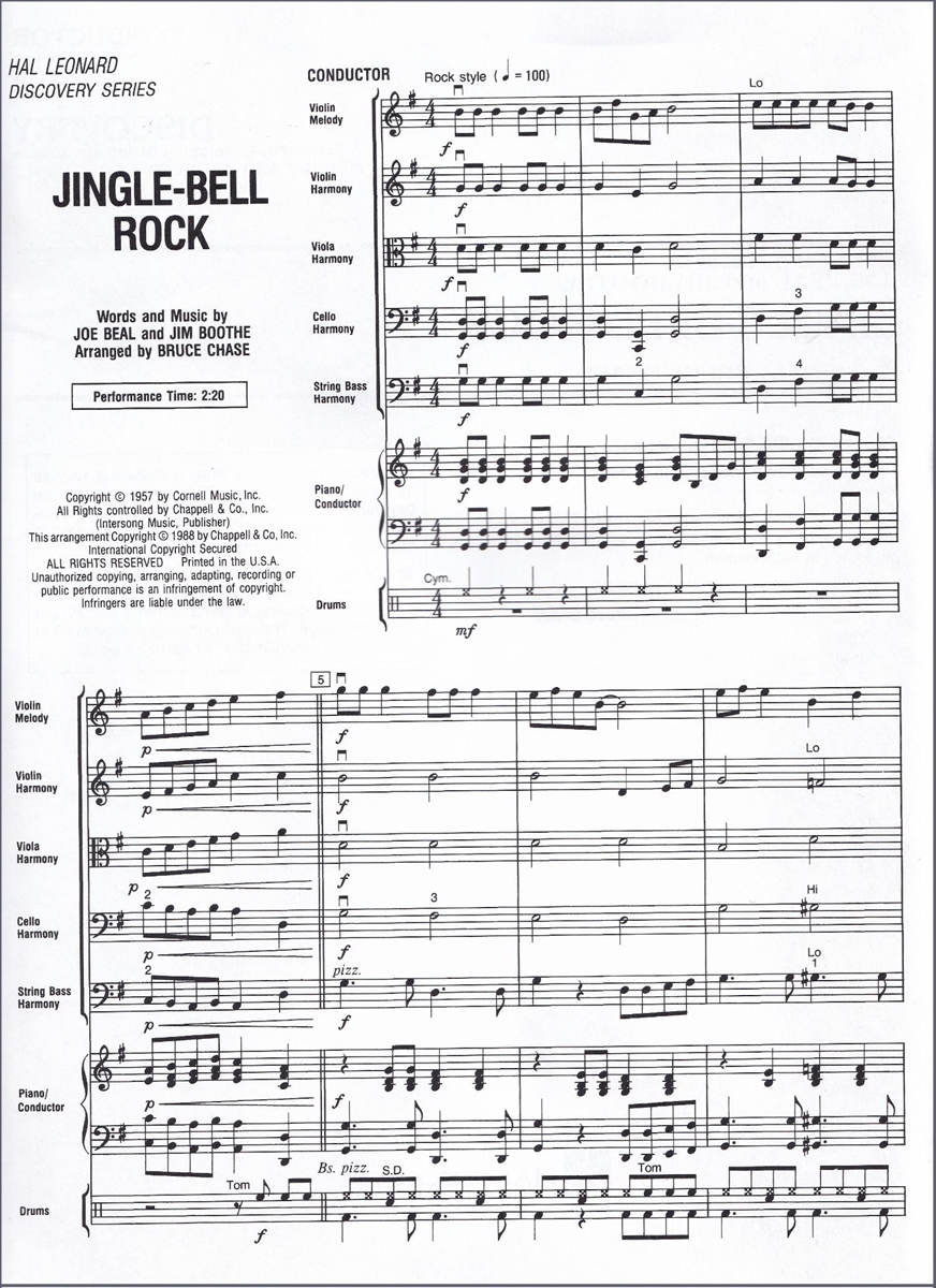 Jingle Bell Rock - Partitura Violino - O Primo das Partituras