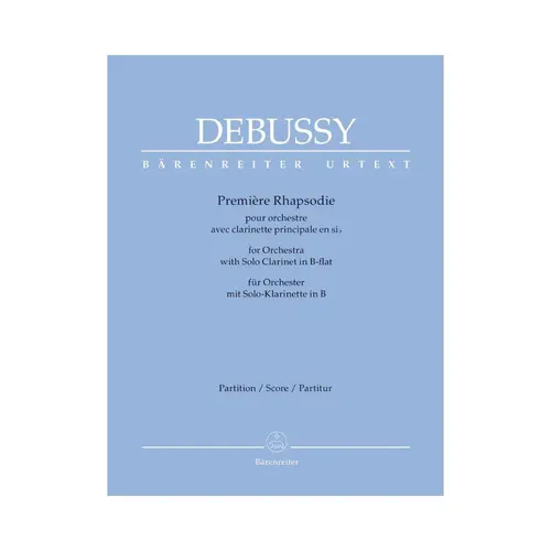 Première Rhapsodie for Orchestra with Solo Clarinet in B-flat - score