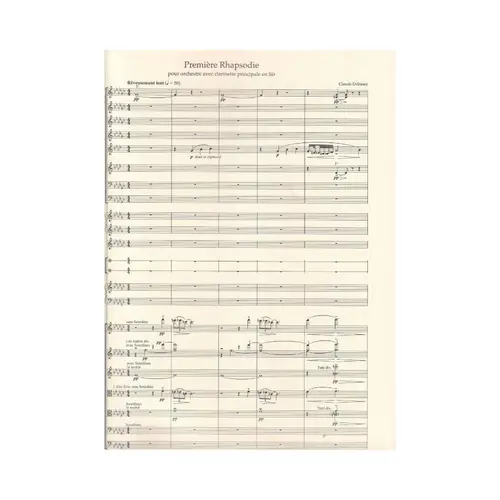 Première Rhapsodie for Orchestra with Solo Clarinet in B-flat - score