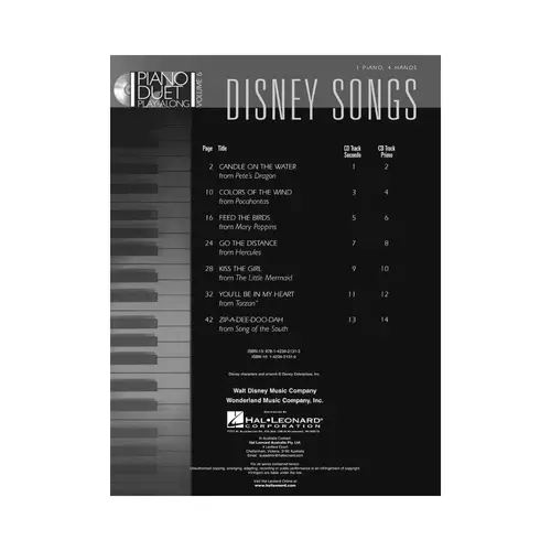 Disney Songs - Piano Duet Play-Along Vol.06